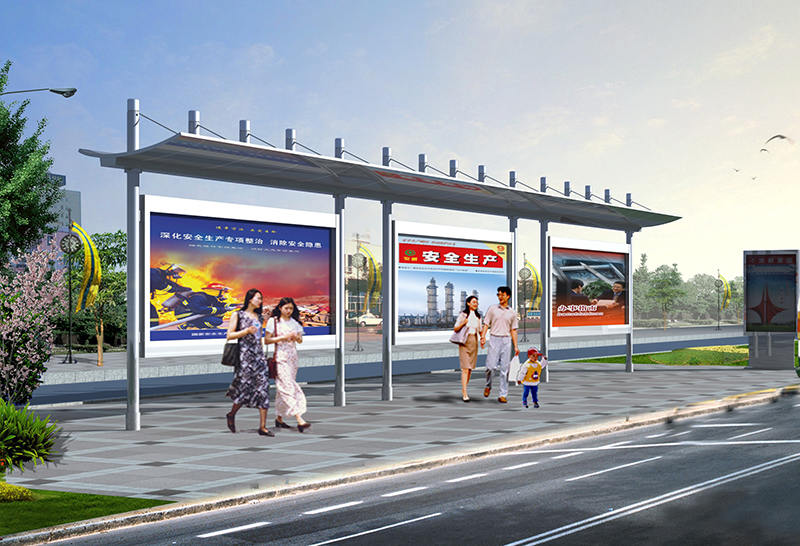 不銹鋼公交候車(chē)亭圖片