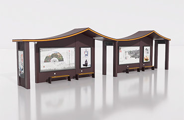 公交車(chē)站候車(chē)亭圖片HCT-XD-1075